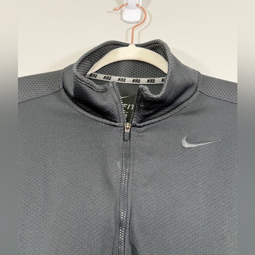Nike Pullover Performance Jacket Zipper Sweatshirt Dri-Fit Athletic Gray Men M - Picture 4 of 8
